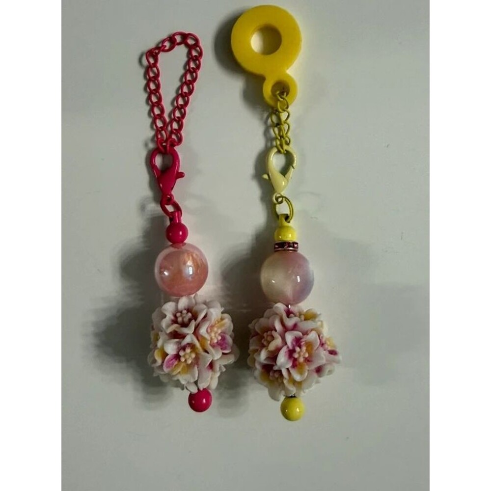 Pink Cherry Blossom Tumbler Charm Set – Straw + Handle Charm